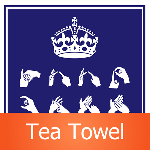 Tea Towel - British Sign Language Fingerspelling