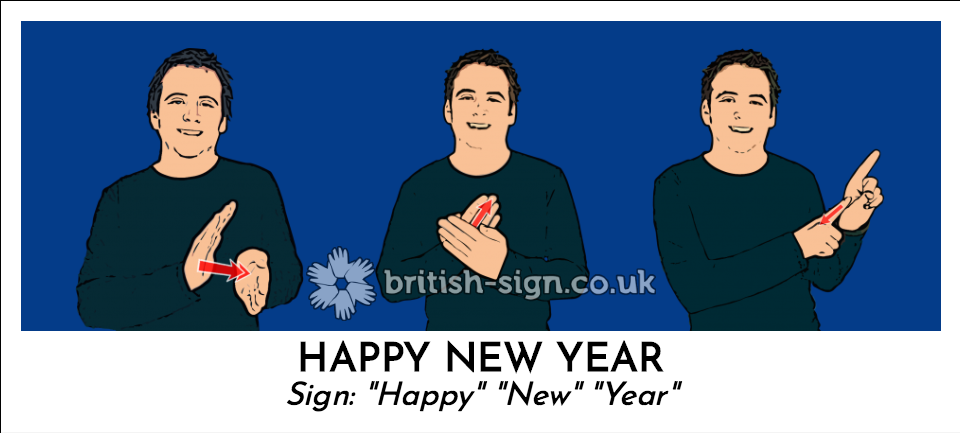 Happy New Year in British Sign Language (BSL)