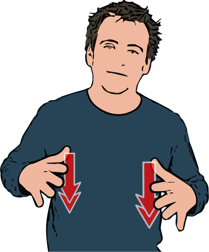 BSL sign for clothes