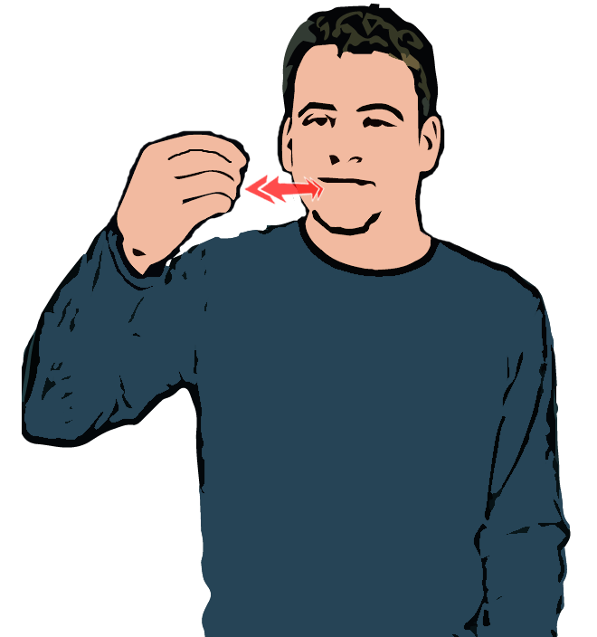 BSL sign for chewing gum