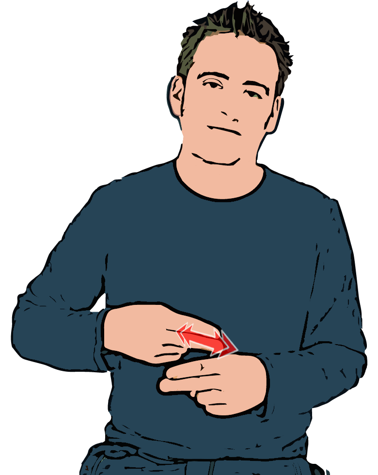 BSL sign for knife