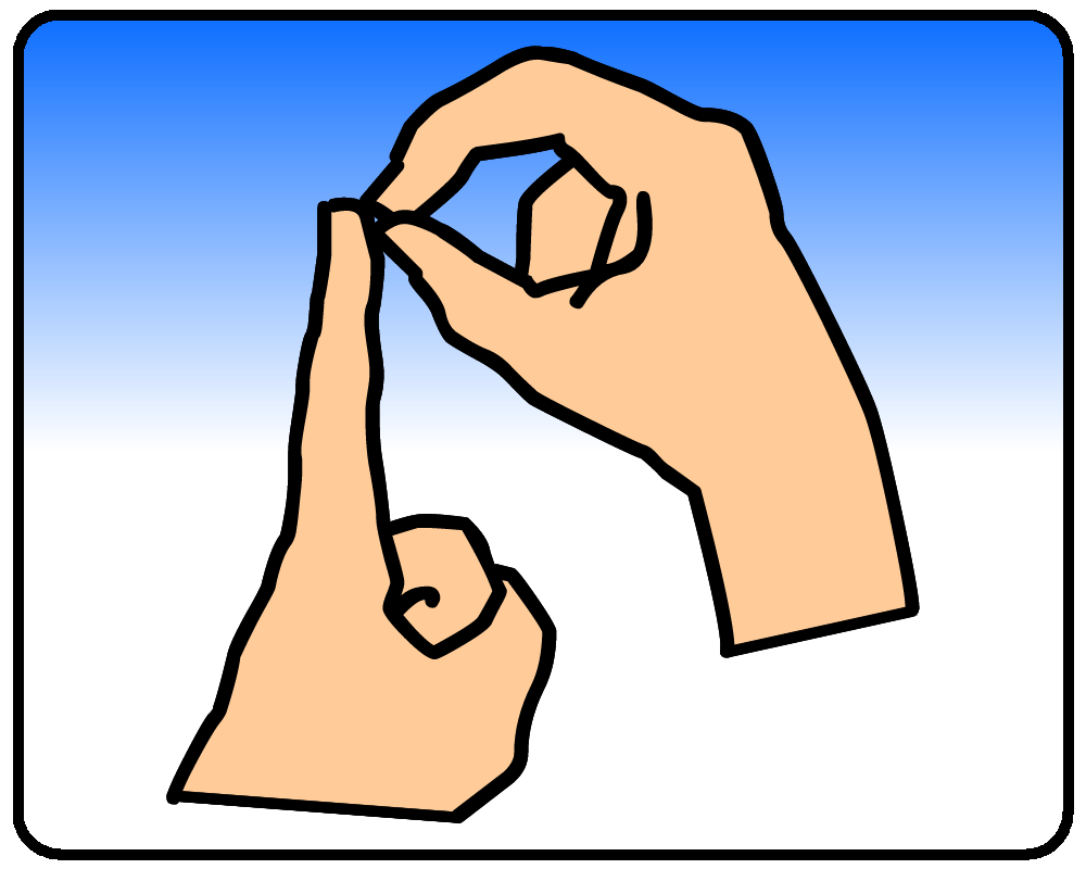BSL sign for p
