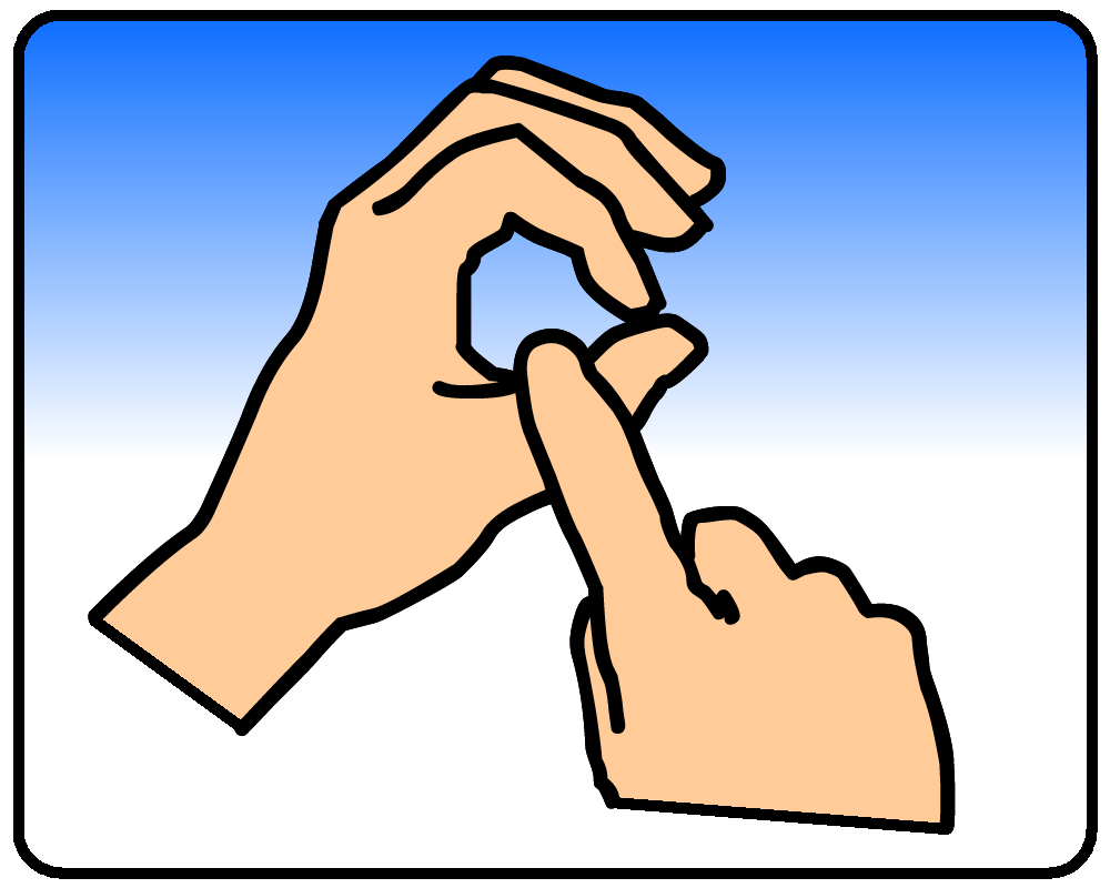 BSL sign for q