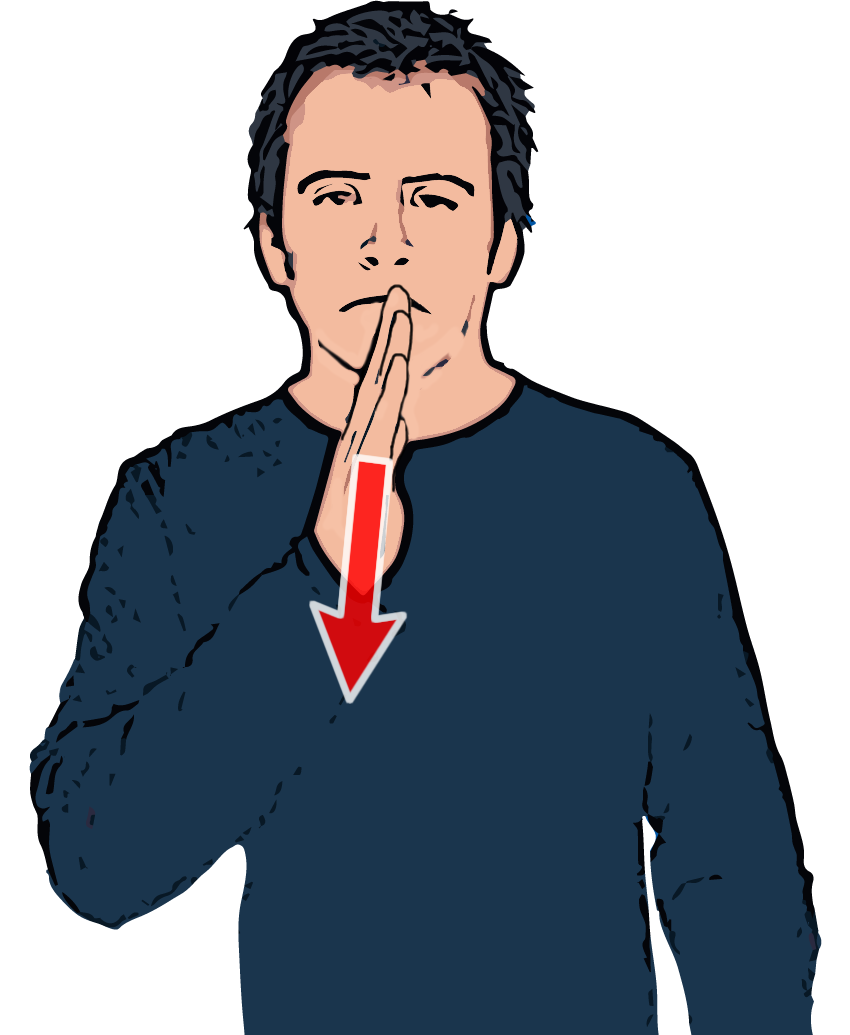 BSL sign for sad